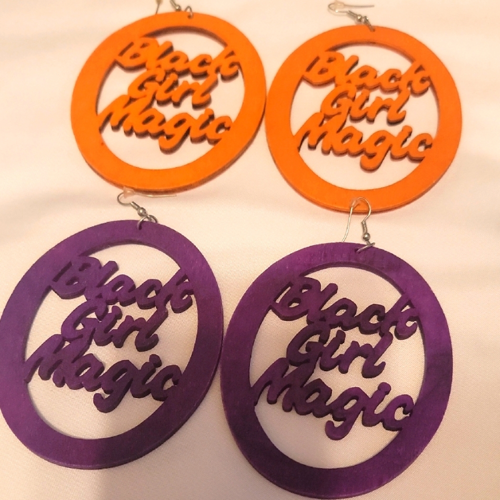 Black Girl Magic Earrings Set